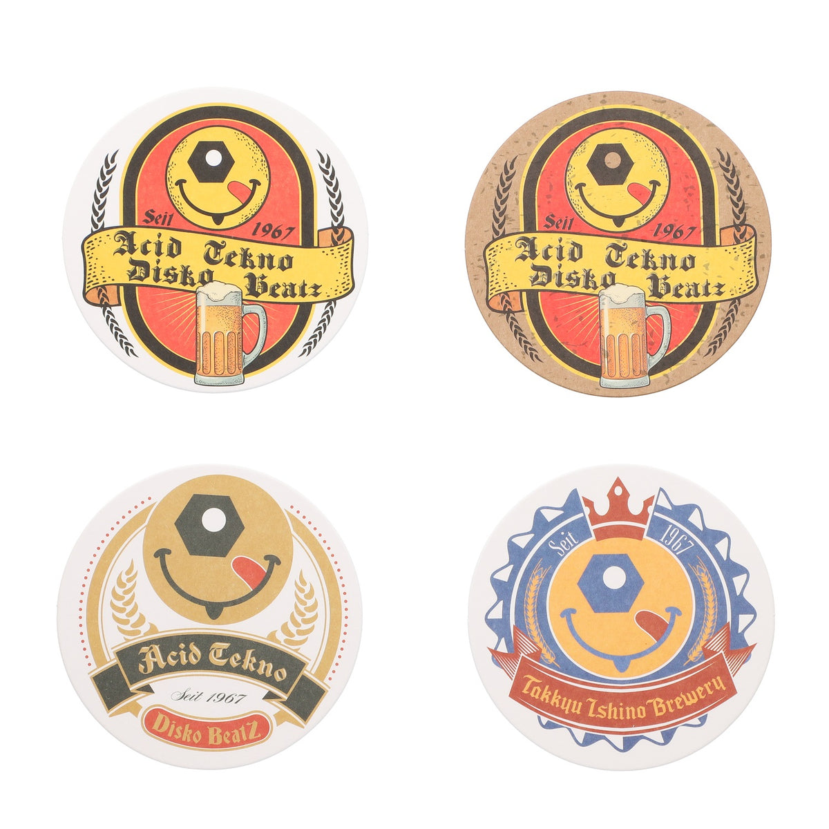Hexagon Eye Coaster Set（4種×5枚／計20枚） – DENKI GROOVE